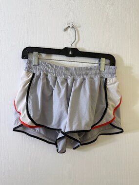 🍋 2/30 Lululemon Super Squad Shorts Grey Orange Trim Size 8